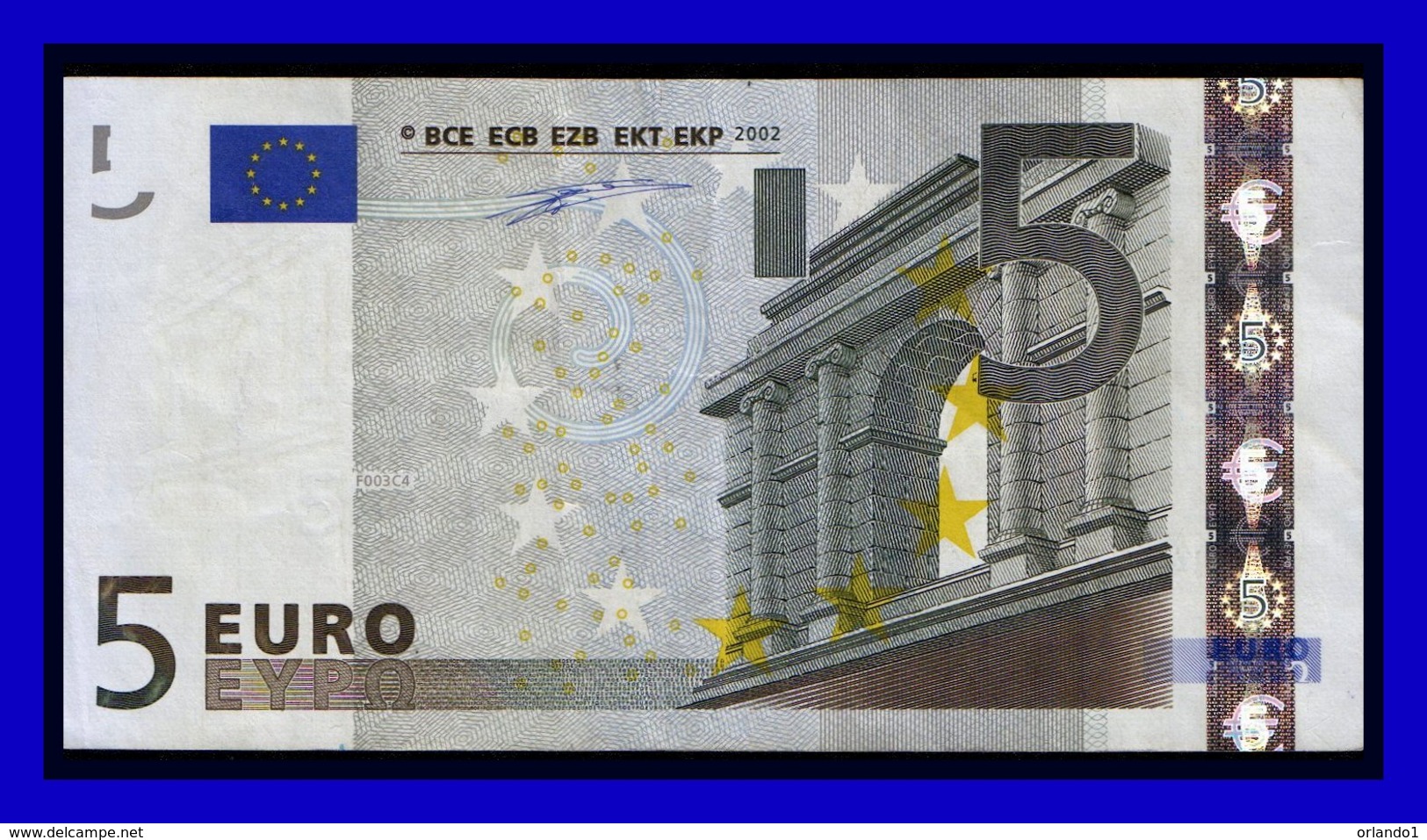 5 EURO "N"AUSTRIA Firma DUISENBERG  F003 C4   SEE SCAN!!!!!! - 5 Euro