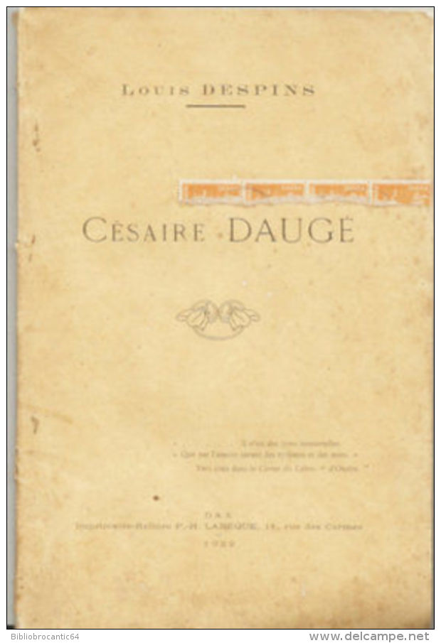 * CESAIRE DAUGE * Par Louis DESPINS  < E.O 1922 - Aquitaine