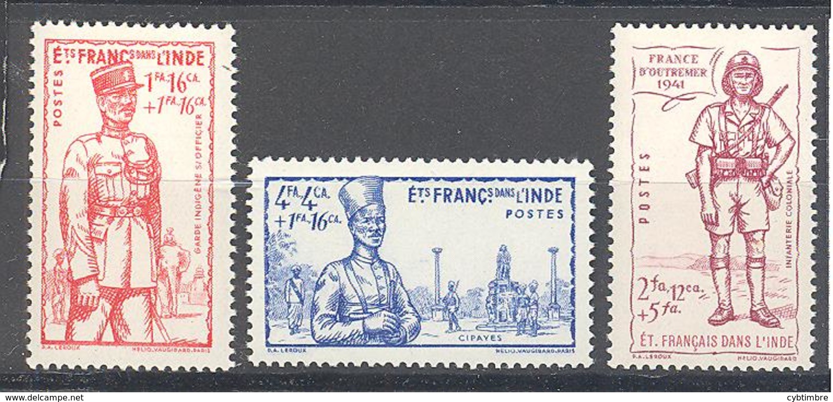 Inde: Yvert 123/125* - Unused Stamps