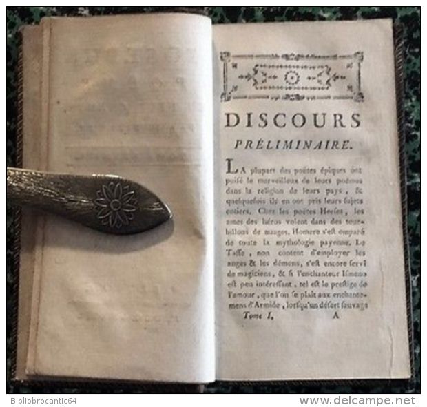 En 2 Volumes * JOSEPH, POEME EN NEUFS CHANTS * Par M. BITAUBE. Edit.illustrée 1777 à Genéve - 1701-1800