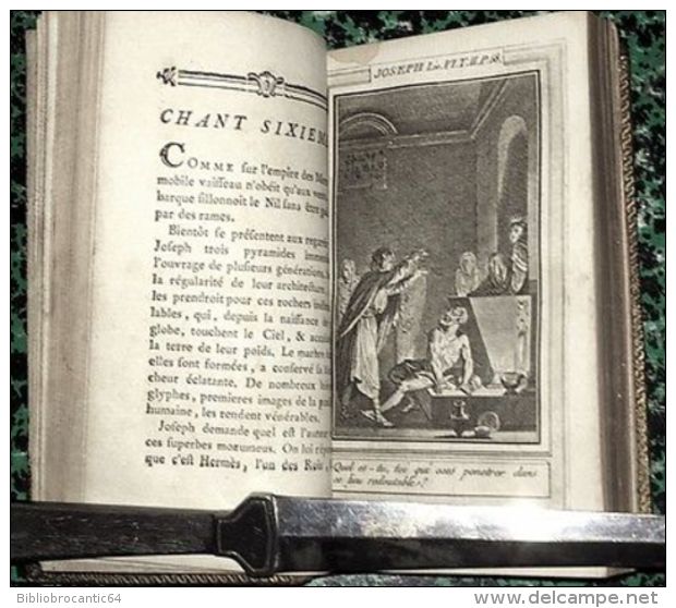 En 2 volumes * JOSEPH, POEME EN NEUFS CHANTS * par M. BITAUBE. Edit.illustrée 1777 à Genéve