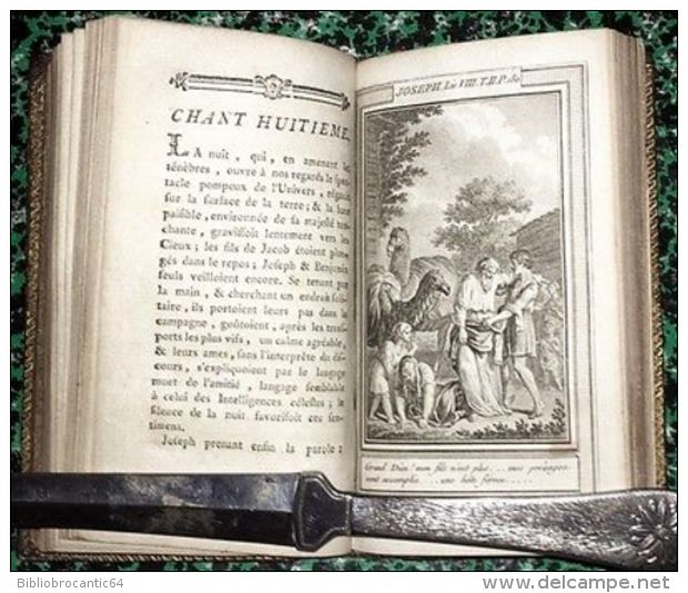 En 2 volumes * JOSEPH, POEME EN NEUFS CHANTS * par M. BITAUBE. Edit.illustrée 1777 à Genéve