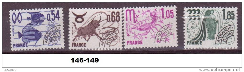 FRANCE PREO 146-149 NEUFS SANS CHARNIERE - 1964-1988