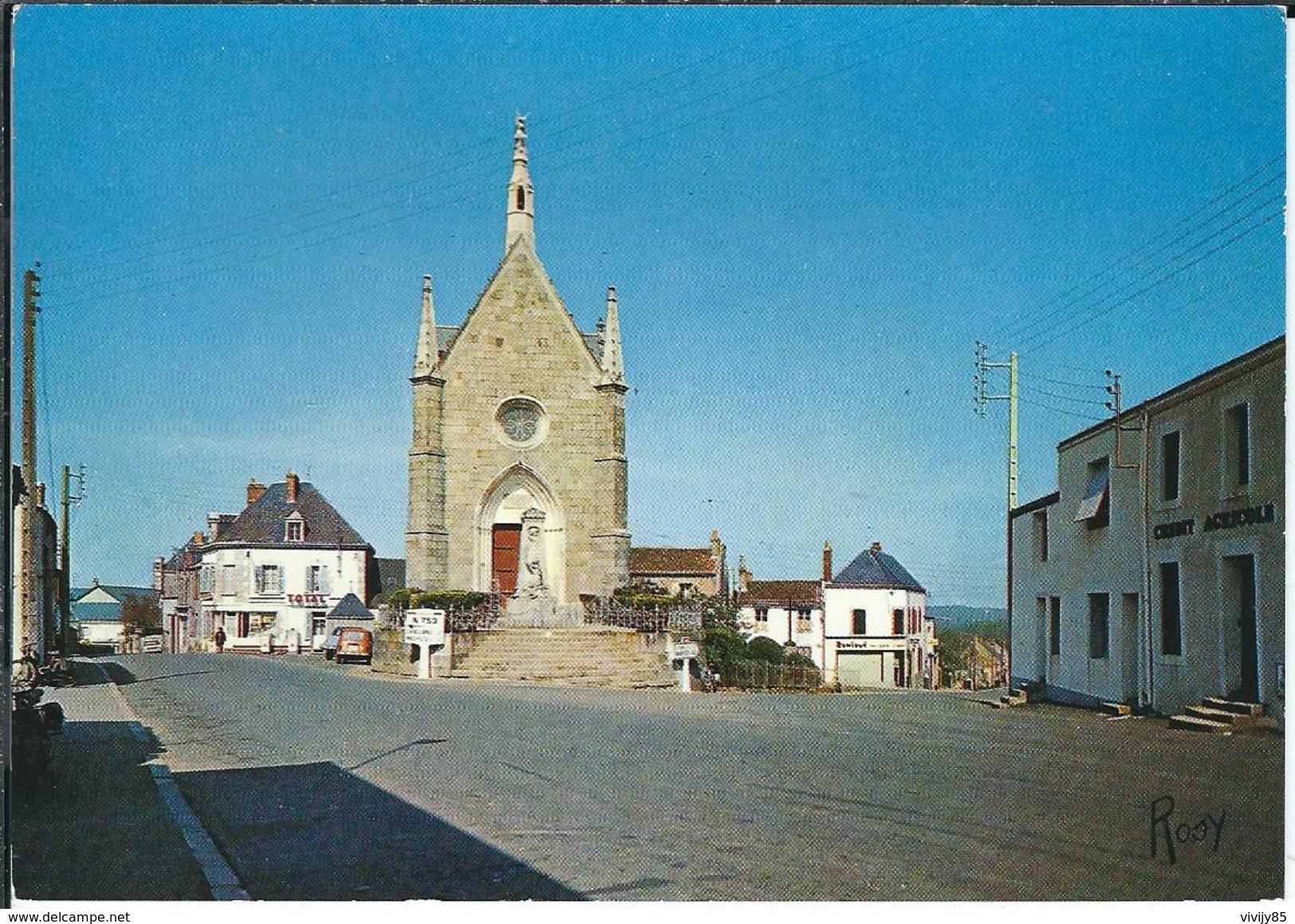 44 - LEGE - T.Belle Vue Couleur De La Chapelle ND De Pitié Ou De Charette ( Station TOTAL , Panneaux De  Signalisation ) - Legé