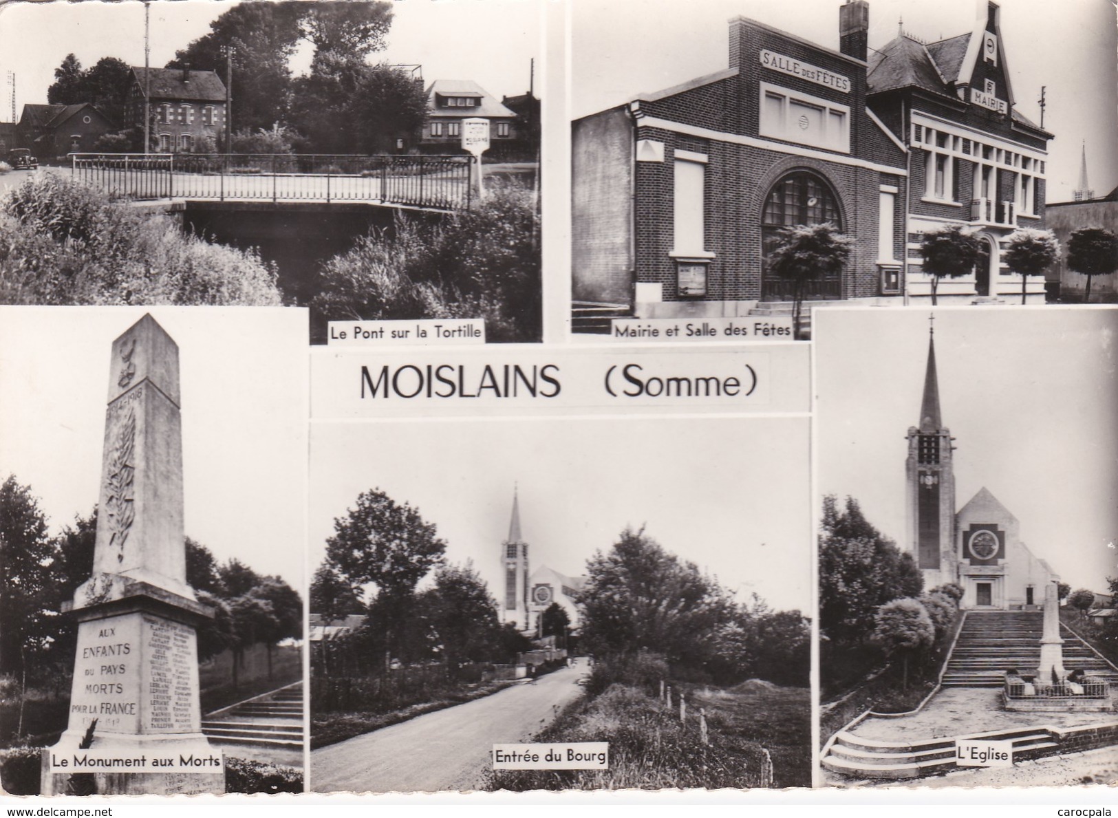 Carte 1955 MOISLAINS / MULTIVUES Mairie,pont,bourg,église - Moislains