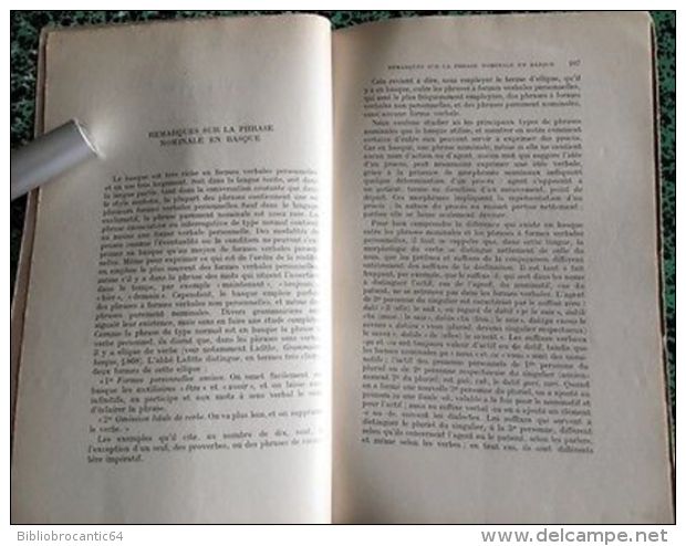 Bul. Société De Linguistique De Paris <  *LA PHRASE NOMINALE EN BASQUE* Par René LAFON - Pays Basque