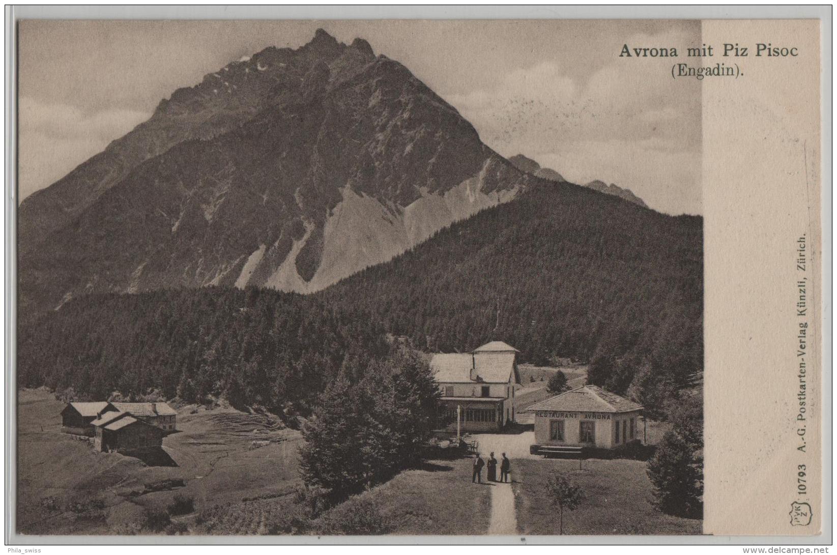 Avrona Mit Piz Pisoc (Engadin) - Photo: Carl Künzli No. 10793 - Tinizong-Rona