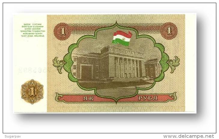 TAJIKISTAN - 1 Ruble - 1994 - Pick 1 - UNC - Serie  AG ( ÐÐ“ ) - The National Bank Of The Republic - Tajikistan