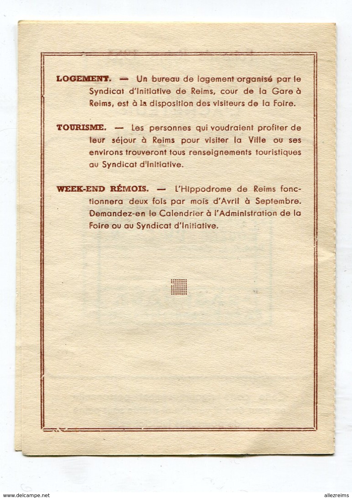 Carte D'acheteur : Foire De Reims 1953    A  VOIR !!! - Tickets - Entradas