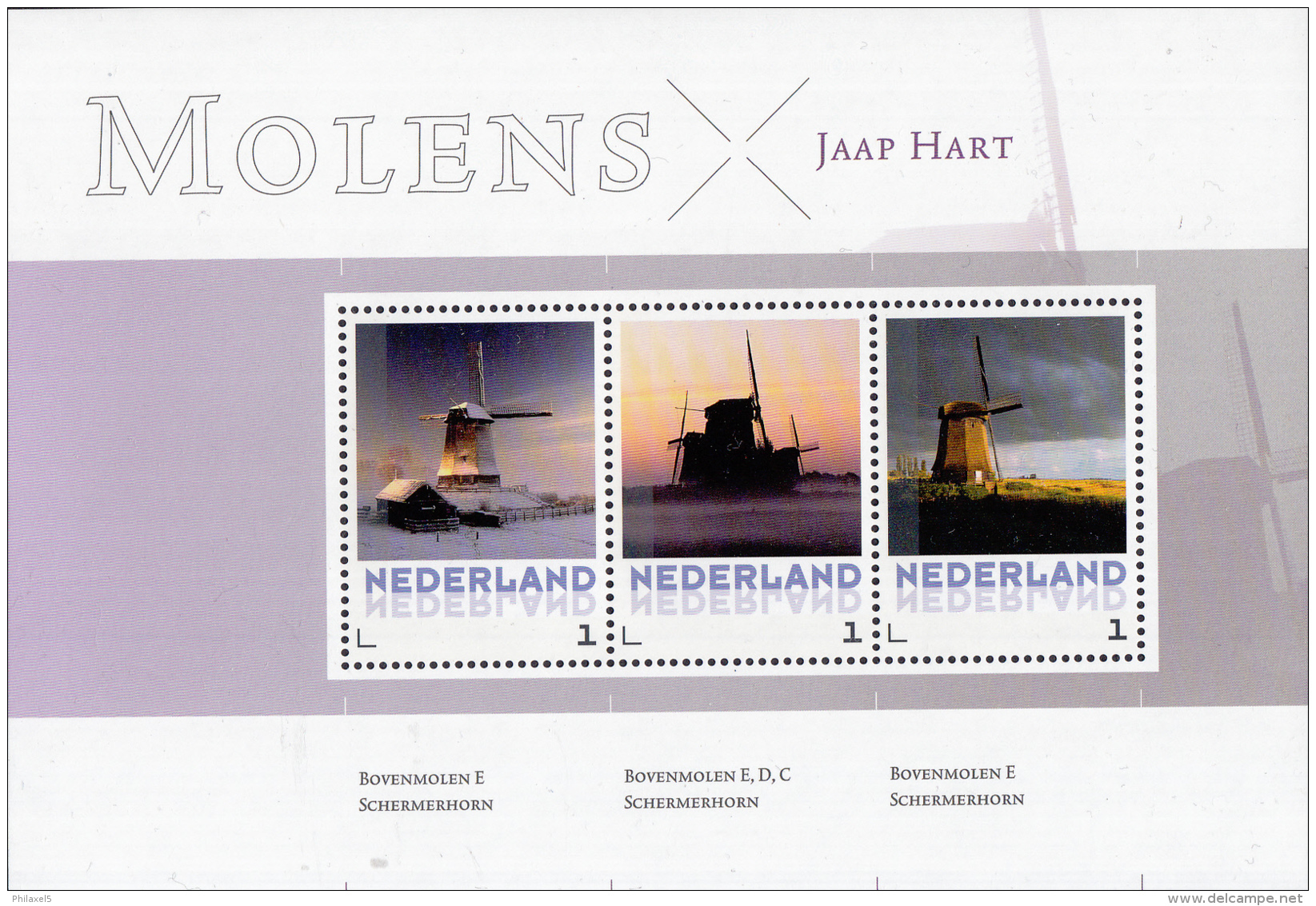 Nederland - 18 Mei 2015 - Molens/Moulins/Mills/Mühlen - Jaap Hart - MNH -  Blok 3 Zegels - Molens