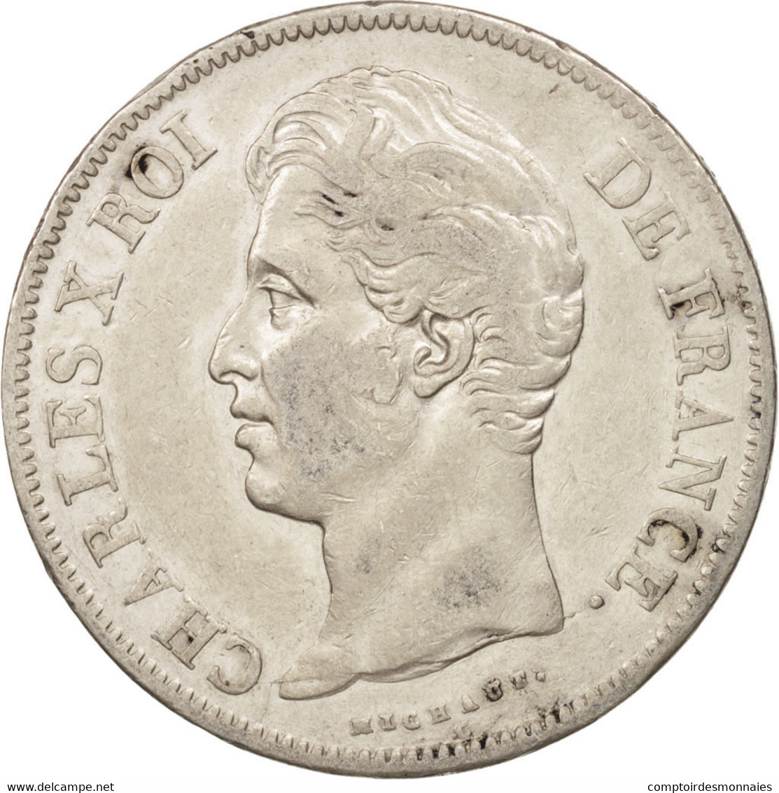 Monnaie, France, Charles X, 5 Francs, 1828, Lyon, TTB, Argent, KM:728.4 - 5 Francs