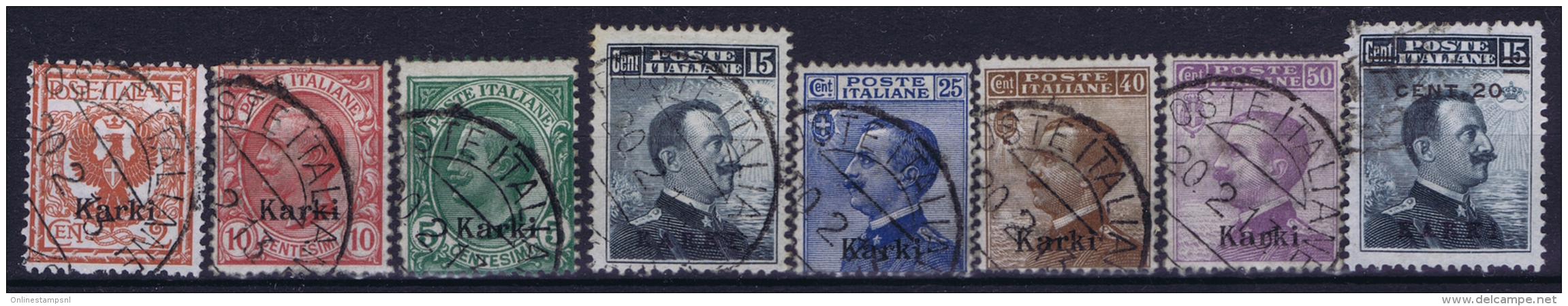 Italy: Carchi Karki Sa 1 - 8 Used - Aegean (Carchi)