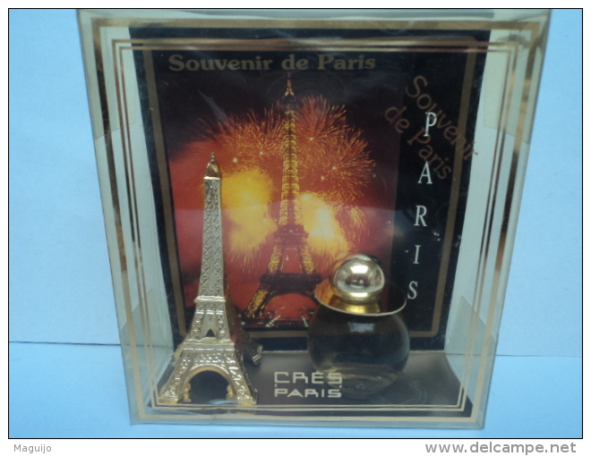 CRES  FLACON  +  " TOUR EIFFEL"  BOITE PAS PARFAITE  LIRE ET VOIR !! - Miniatures Womens' Fragrances (in Box)