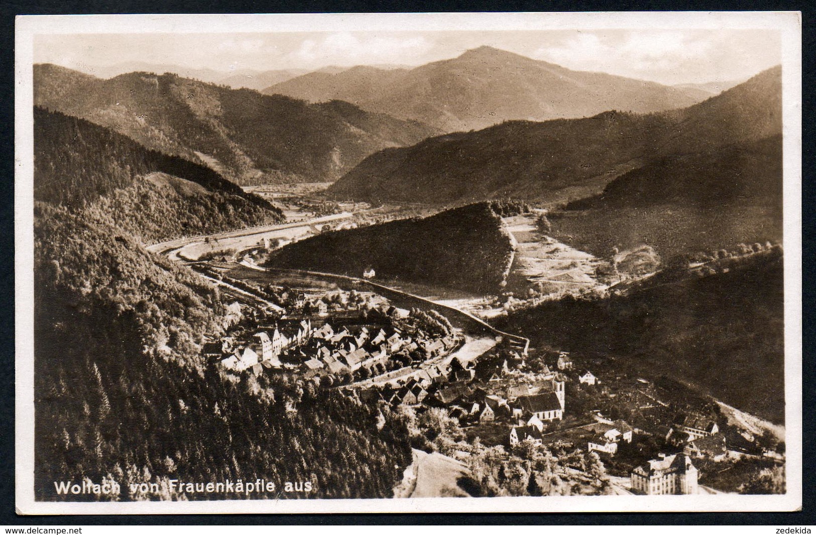 A0264 - Alte Foto Ansichtskarte - Wolfach Von Frauenkäpfle Aus - Gel 1928 - Weber - Wolfach