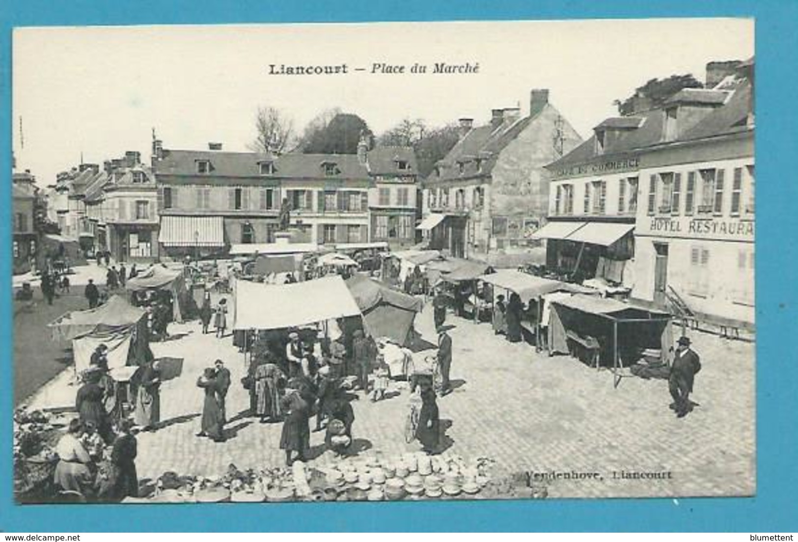 CPA Métier Marchands Ambulants Place Du Marché LIANCOURT 60 - Liancourt