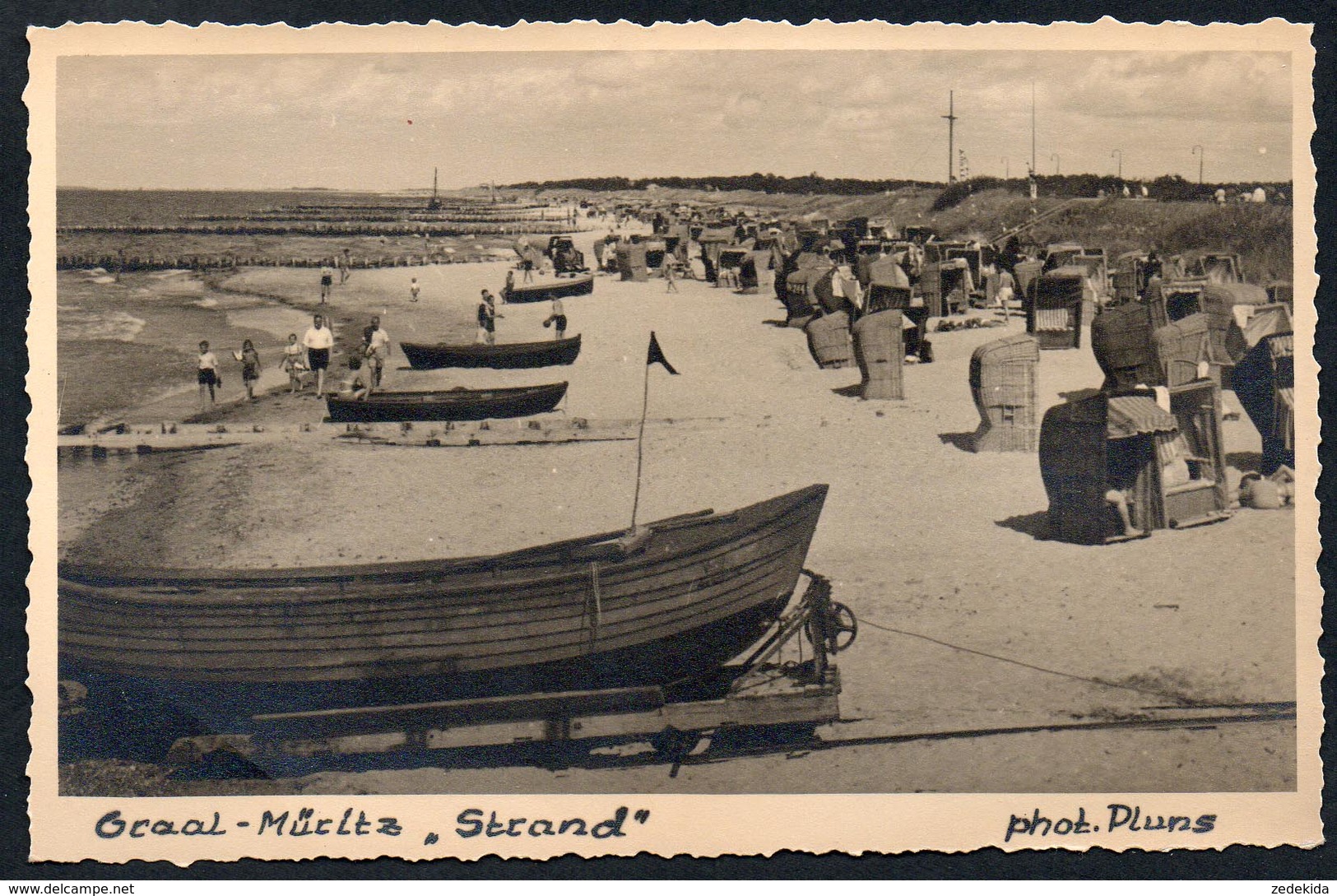 A0286 - Alte Foto Ansichtskarte - Graal Müritz - Strand - Pluns - N. Gel TOP - Genehmigt  251 MfL ? - Graal-Müritz