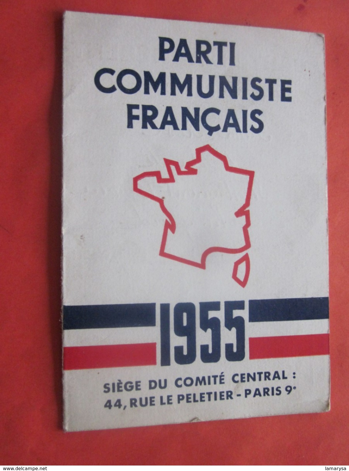 1955 CARTE ADHÉRENT DU PARTI COMMUNISTE FRANÇAIS Des BDR 13 +VIGNETTES COTISATION (1an)50 Fr X 12--Document Historique - Historical Documents