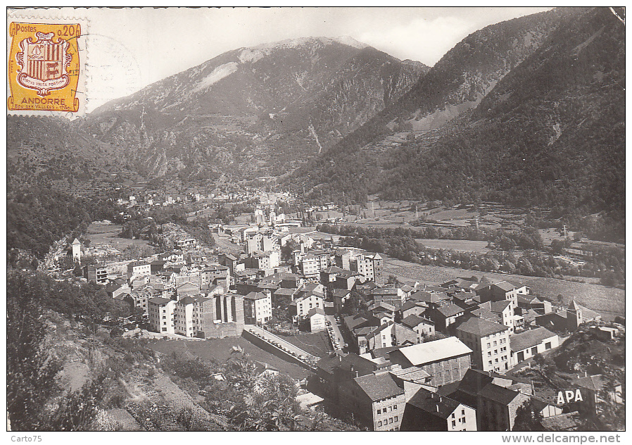 Andorre - Adorra La Vella - Vista General - Al Fons Les Escaldes - 1961 - Andorra