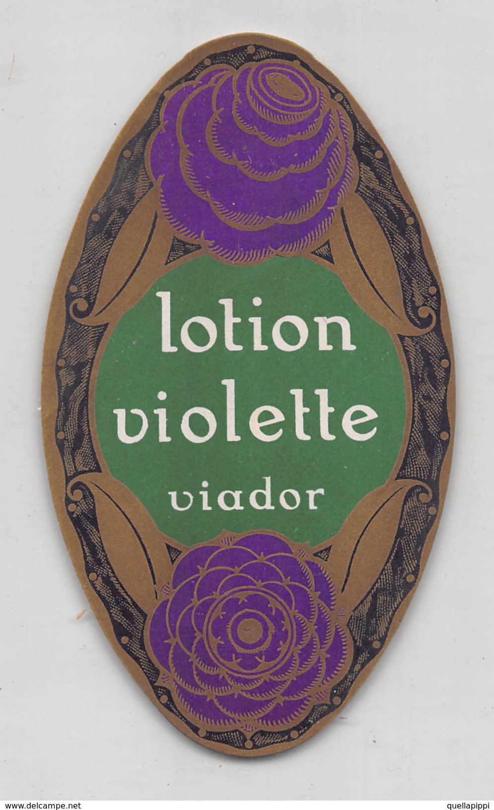 D5477 "LOTION VIOLETTE VIADOR - 1900" ETICHETTA ORIGINALE - ORIGINAL LABEL - Etiquettes