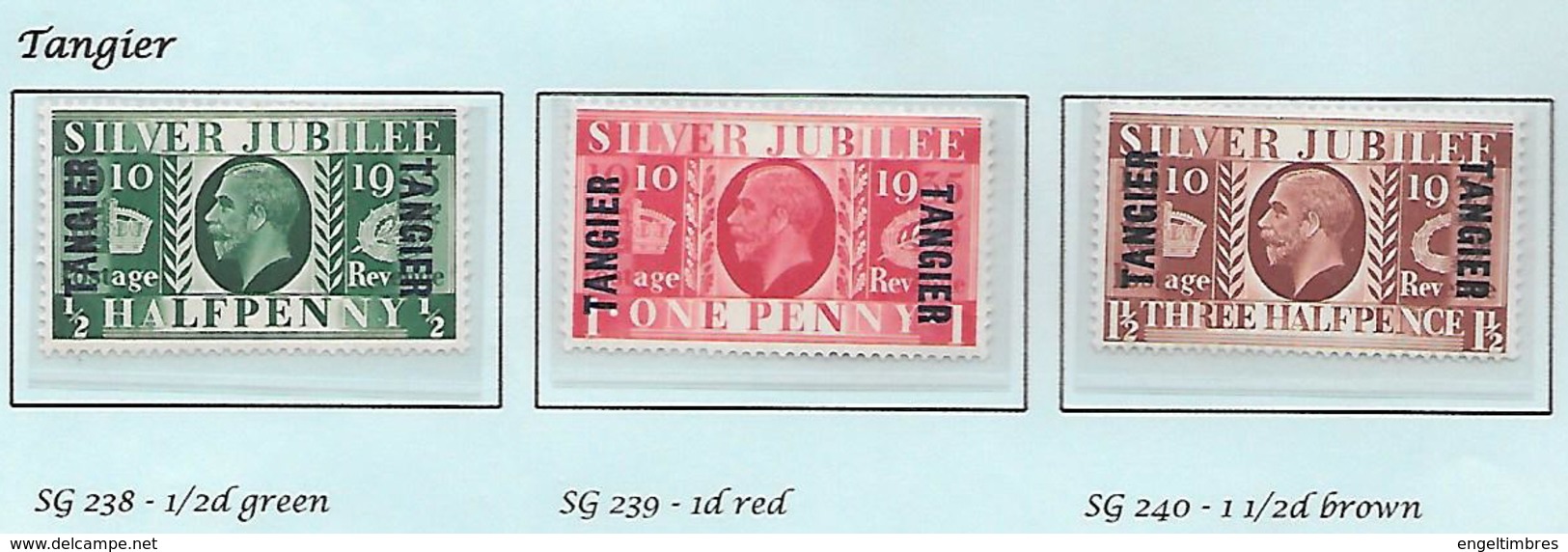 MOROCCO AGENCIES - TANGIER  - G Vth SILVER JUBILEE (3)   MINT -- See NOTES - Bureaux Au Maroc / Tanger (...-1958)