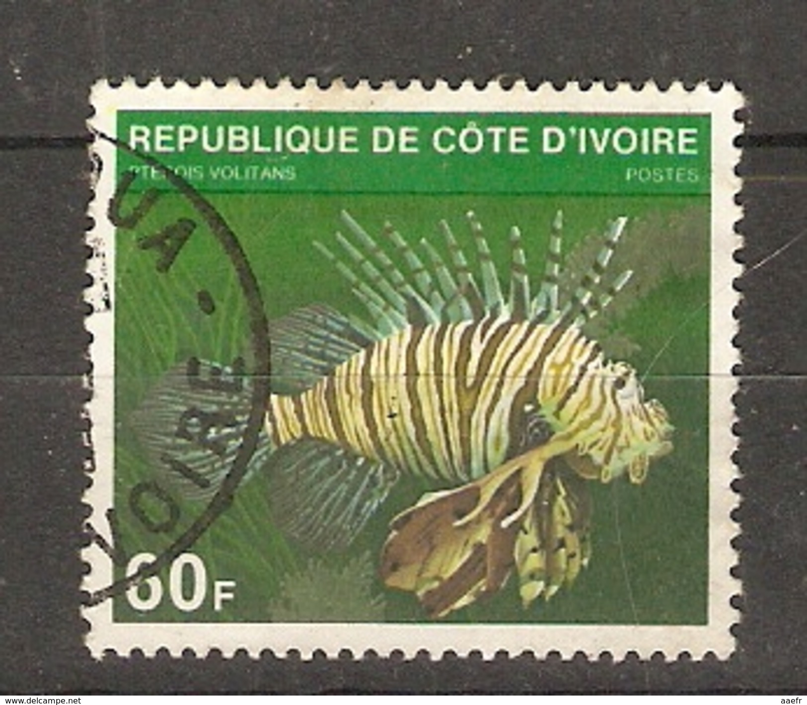 Côte D'Ivoire 1979 - Rascasse Volante - Pterois Volitans - YT 510A ° - Côte D'Ivoire (1960-...)