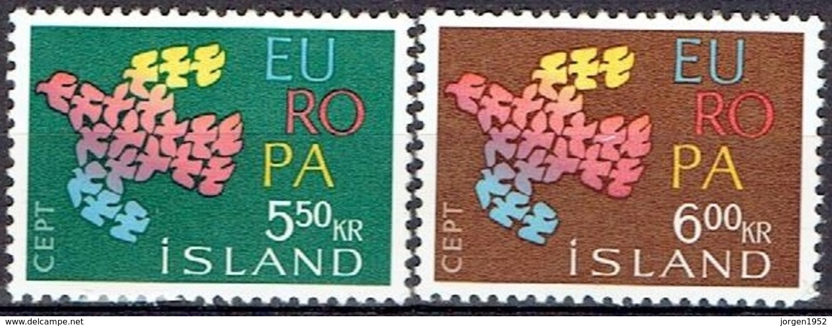 ICELAND #  FROM 1961 STAMPWORLD 355-56** - Ungebraucht