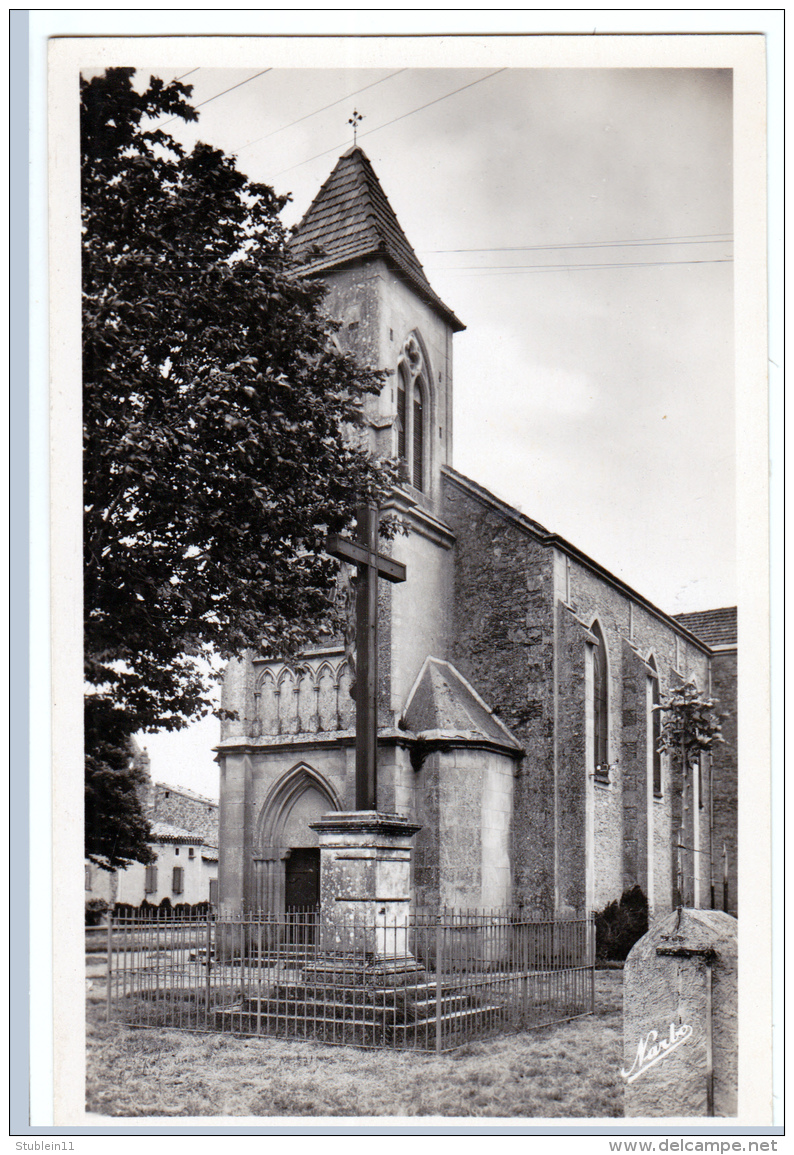 Labastide-d'Anjou (Aude)  L'église       (CPSM, Bordsd Roits, Format 9 X 14) - Other & Unclassified