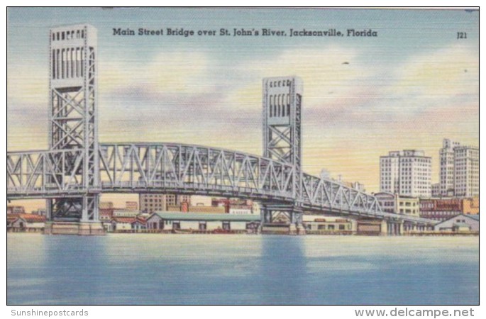 Florida Jacksonville Main Street Bridge Over St John's River - Jacksonville