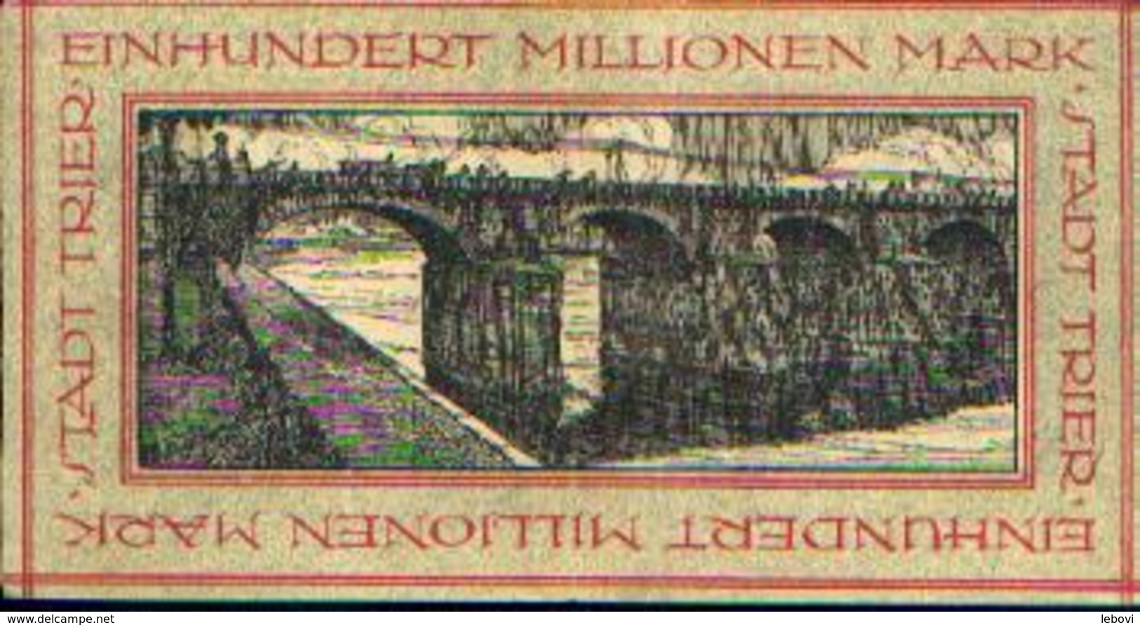 ALLEMAGNE  - Billet De Nécessité - STADT TRIER 1923 - 100.000.000 Mark - [11] Emisiones Locales