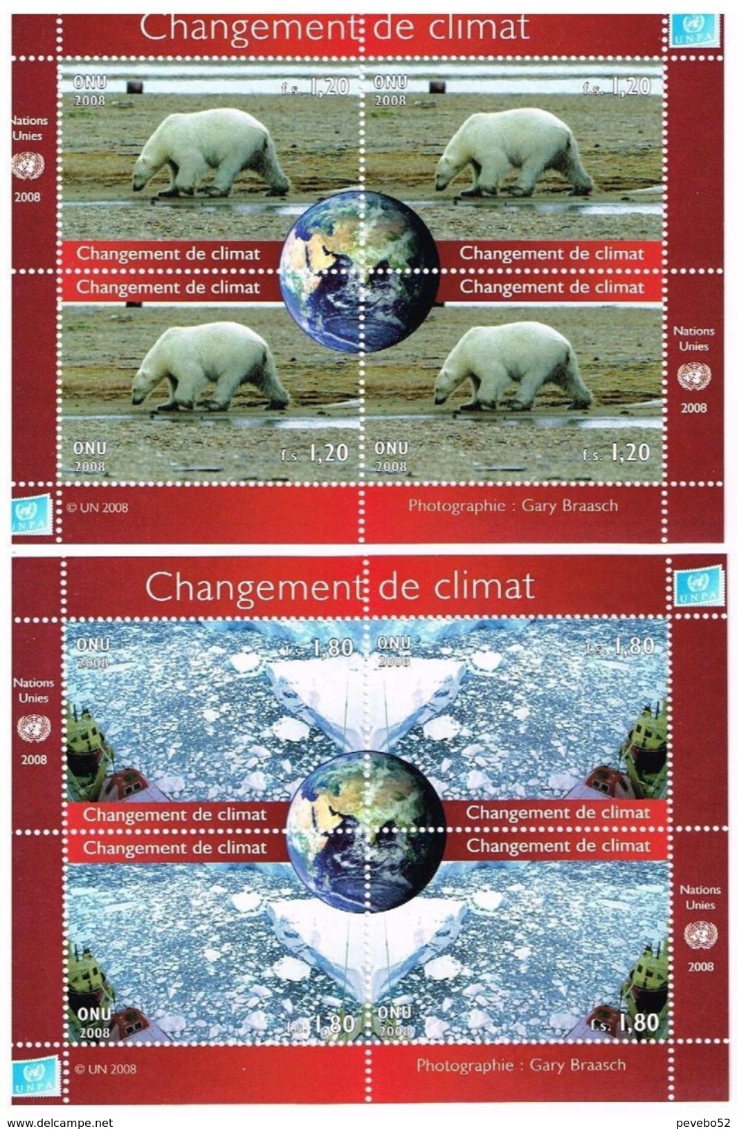 United Nations 2008 Climate Change Geneva MNH - Unused Stamps