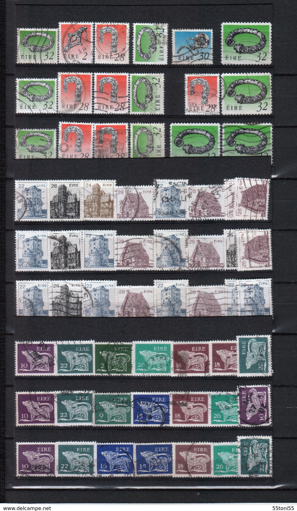 Lot  IRLANDE (EIRE) 63 Stamps &ndash; Used/oblitérés (O) - Collections, Lots & Séries