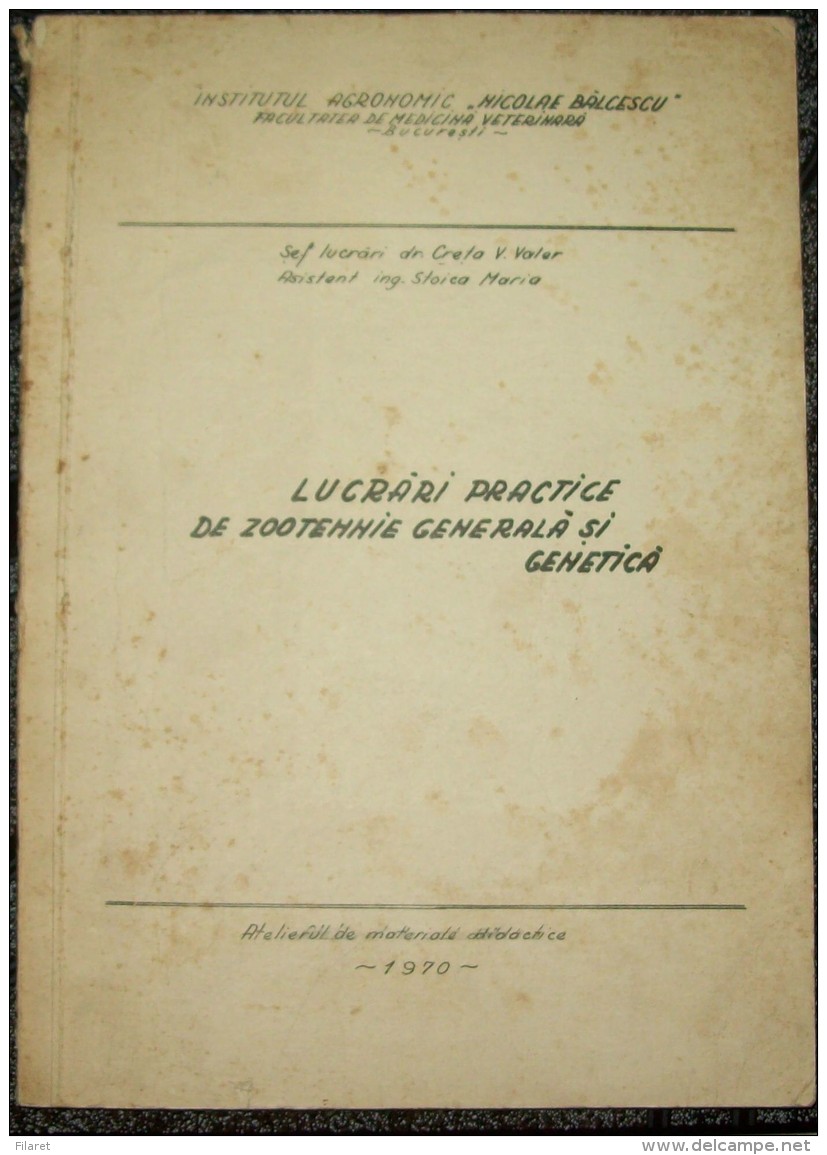 ROMANIA ,VET/VETERINARY  LESSONS-1970/1973 PERIOD - Práctico