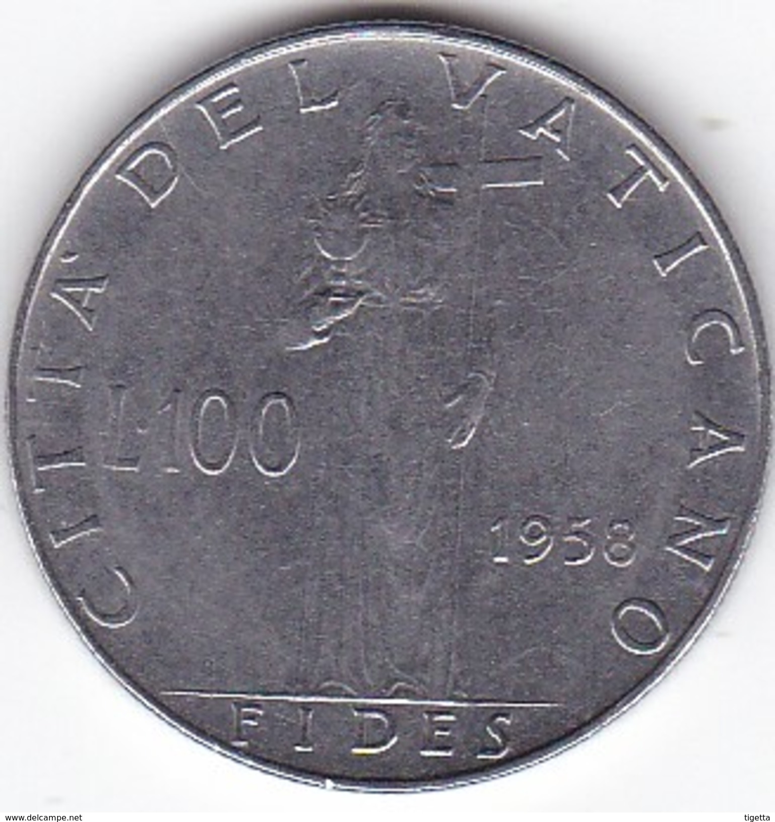 CITTA DEL VATICANO LIRE 100 PIO  XII  ANNO 1958  Spl - Vatican