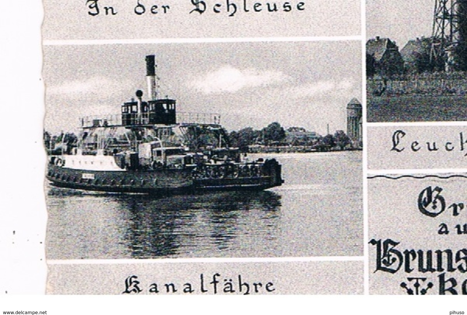 D-7174  BRUNSBÜTTELKOOG ; Multiview With Ferry - Brunsbuettel