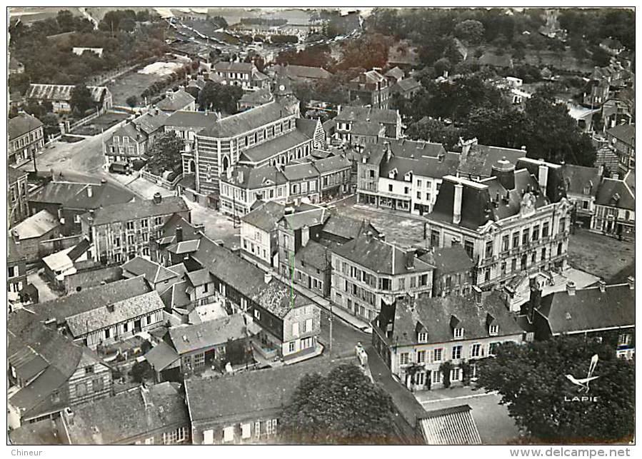 CRIQUETOT L'ESNEVAL VUE AERIENNE SUR LA PLACE DU MARCHE - Criquetot L'Esneval