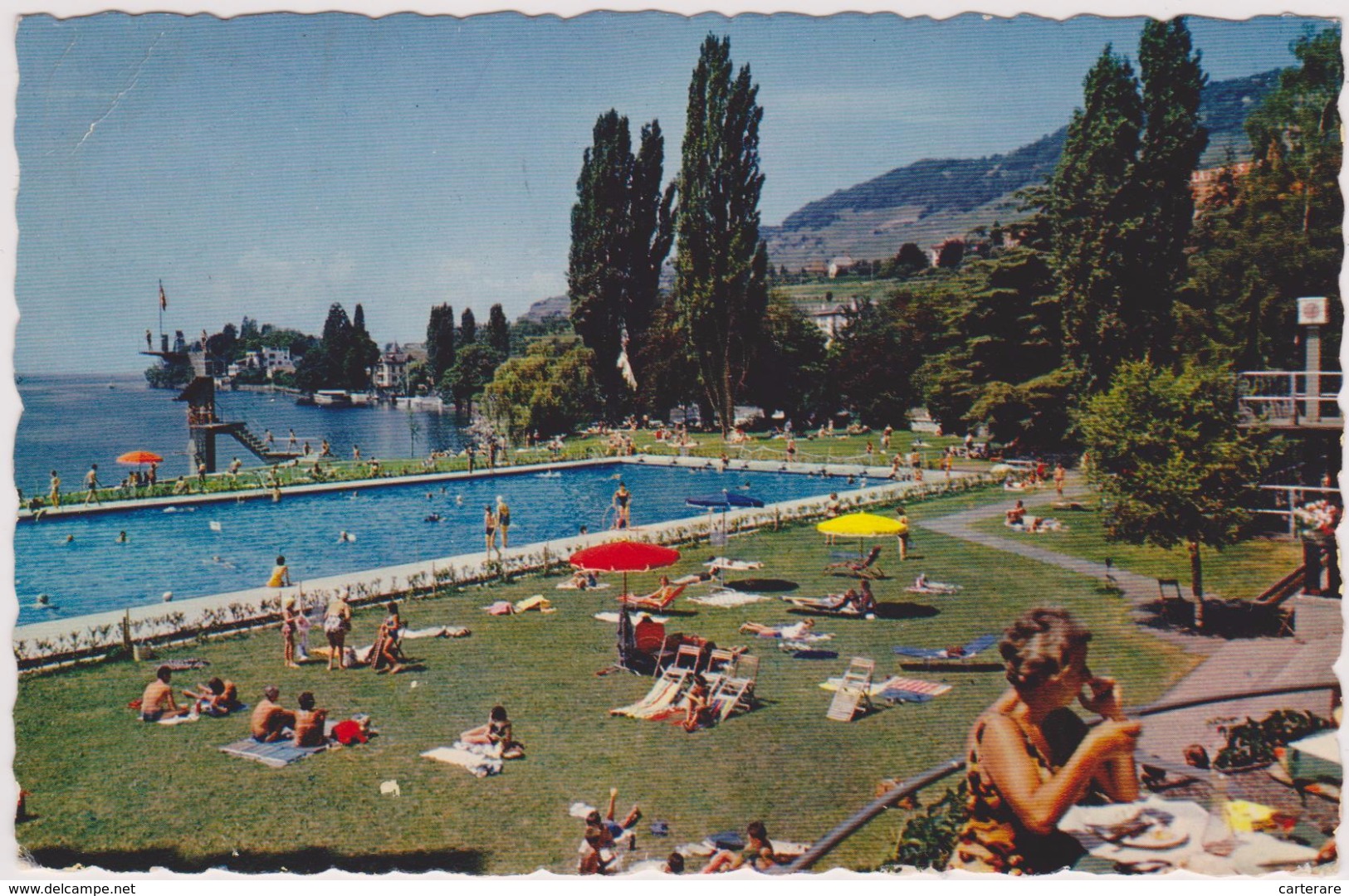 SCHWEIZ,SVIZZERA, HELVETIA,SWISS,SWITZERLAND,VAUD,RIVIERA PAYS D´ENHAUT,VEVEY,PISCINE,CORSEAUX - Corseaux