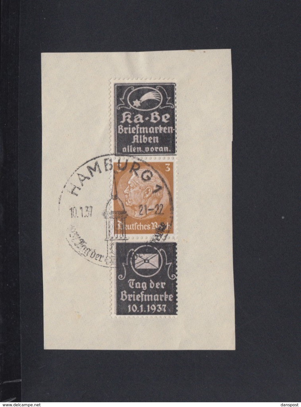 Dt. Reich Briefstück 1937 ZD KaBe - Cuadernillos