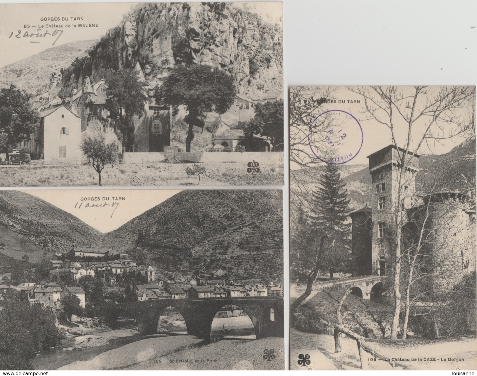 17  / 2 / 28   -  LOT  DE  9  CPA   DES  GORGES  DU  TARN  -  Toutes Scanées - 5 - 99 Cartes