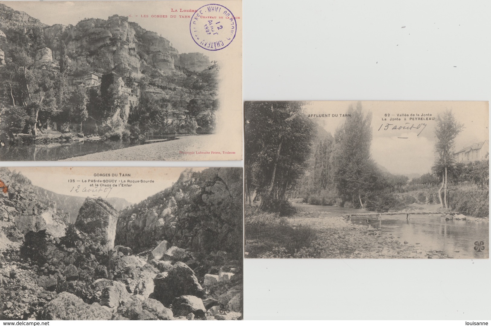 17  / 2 / 28   -  LOT  DE  9  CPA   DES  GORGES  DU  TARN  -  Toutes Scanées - 5 - 99 Cartes