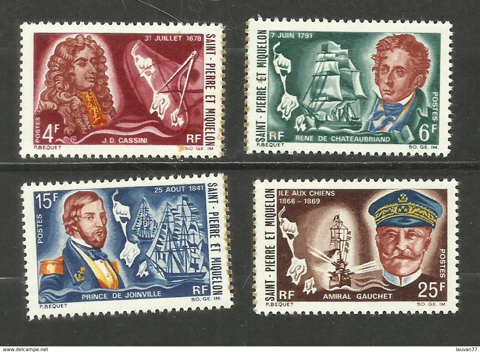 St -Pierre Et Miquelon N°380 à 383 Neufs Avec Très Légère Trace De Charnière* Cote 42 Euros - Unused Stamps