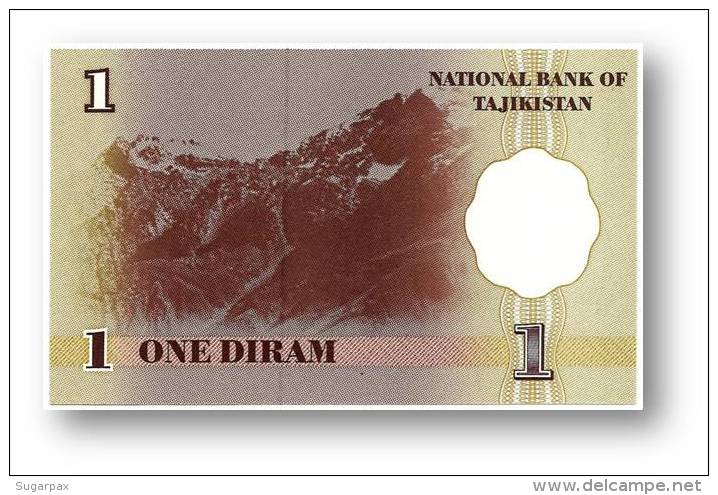 TAJIKISTAN - 1 Diram - 1999 ( 2000 ) - Pick 10 - UNC - Serie  AA - National Bank Of Tajikistan - Tajikistan