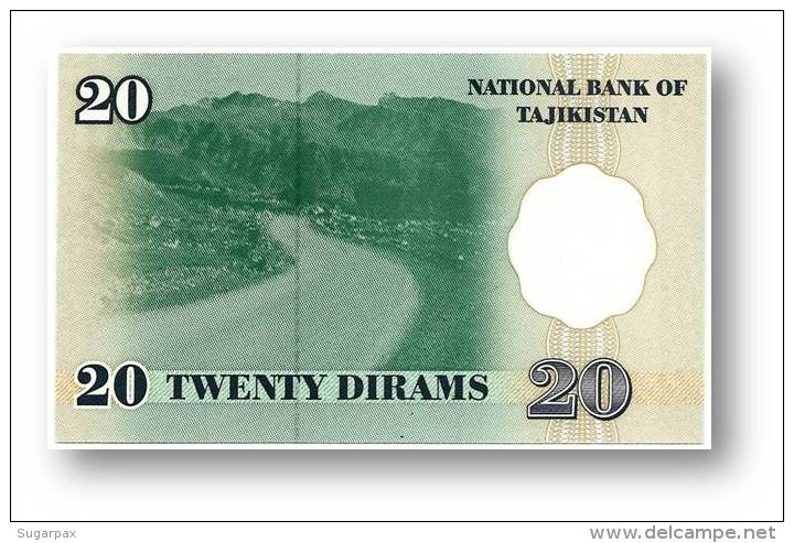 TAJIKISTAN - 20 Diram - 1999 ( 2000 ) - Pick 12 - UNC - Serie  CD - National Bank Of Tajikistan - Tajikistan