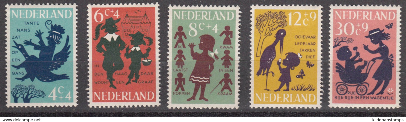 Netherlands 1963 Full Set, Mint No Hinge, Sc# B378-B382, B383-B387 - Unused Stamps