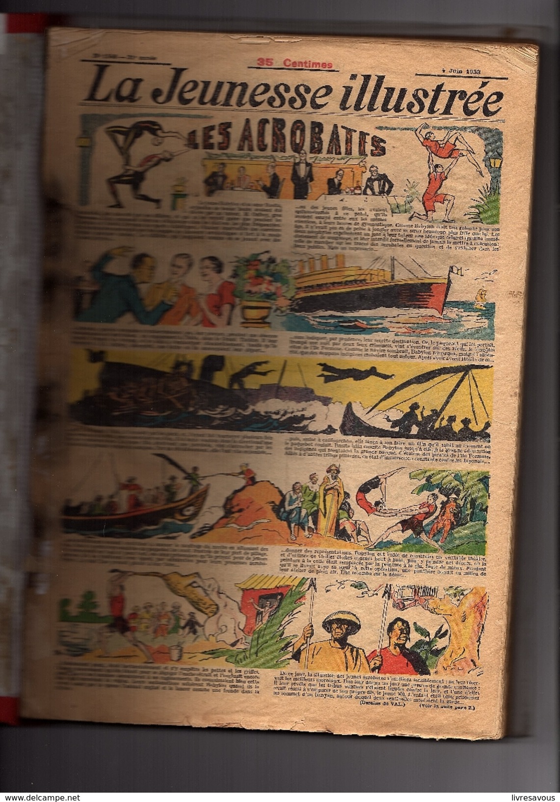 Album La Jeunesse Illustrée Les Acrobates Du N°1548 Au N°1598 De 1933/1934 31 Et 32 ème Année - Jeunesse Illustrée, La