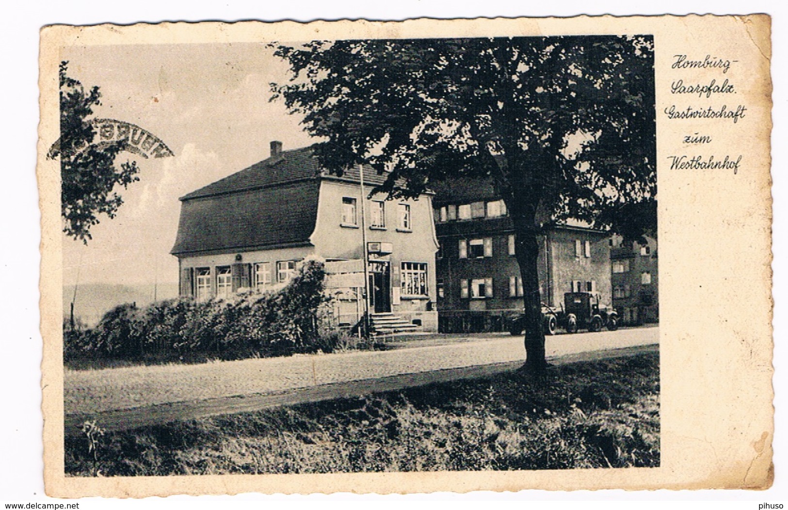 D-7198     HOMBÜRG-SAARPFALZ : Gastwirtschaft Zum Westbahnhof - Saarpfalz-Kreis