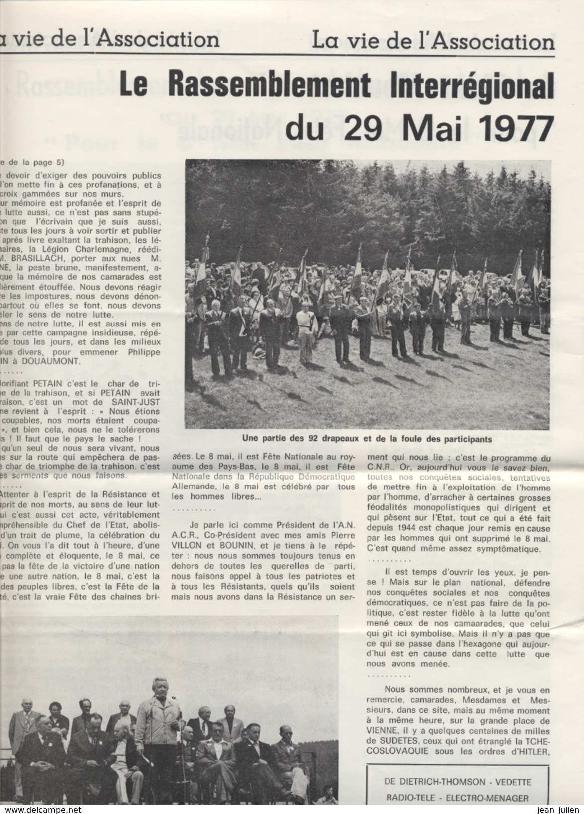 MILITARIA  - RESISTANCE D'AUVERGNE  -  Colonel GASPARD  - Bulletin Des Anciens Combattants - 1977 - 1950 - Oggi