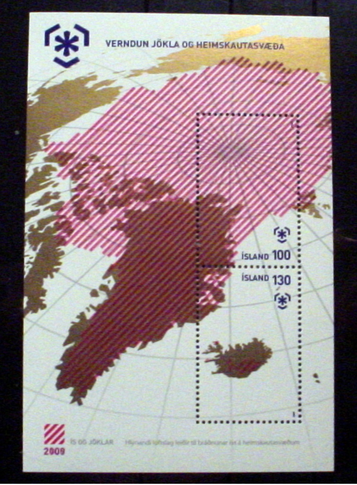 ICELAND # 1162. 100k/130k, Souvenir Sheet. International Polar Year, Map Of North Pole, Greenland. MNH (**) - Unused Stamps