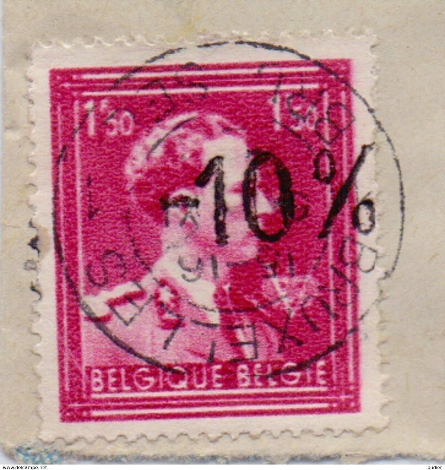 BELGIË/BELGIQUE :1946: Y.724R ( -10% ) On Travelled Cover Cancelled « BRUXELLES : ..-XI-1946 ». - 1946 -10%