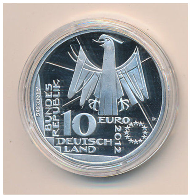 10 Euro Deutschland 2012 - 100 J. Nationalbibliothek - Silber PP / Spiegelglanz - Germany