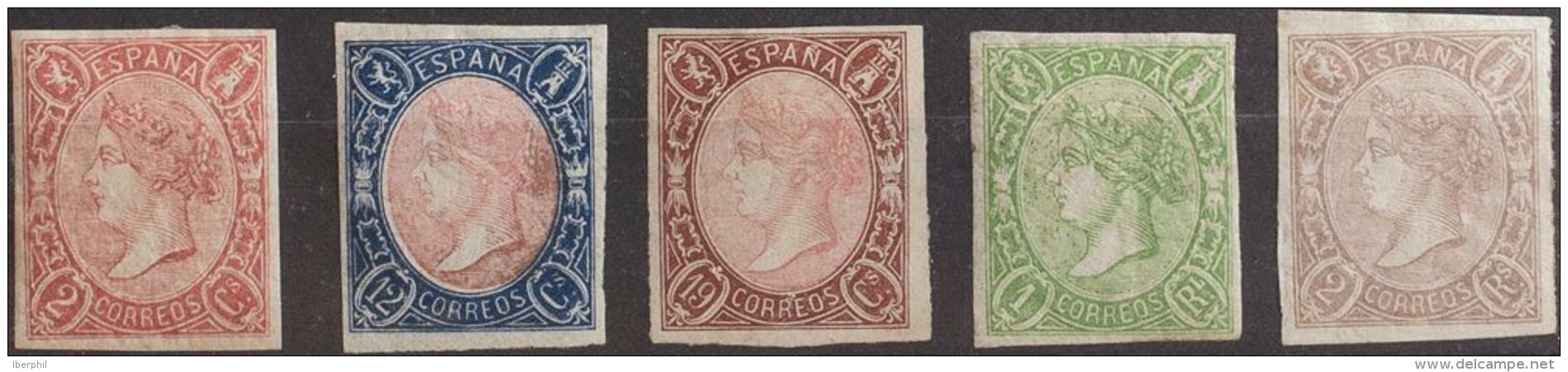 ISABEL II Isabel II. 1 De Enero De 1865 */(*) 69/73 - Postfris – Scharnier